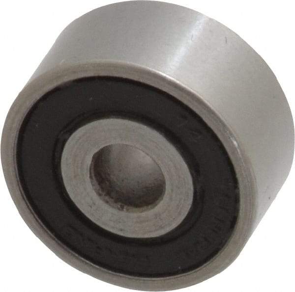 Value Collection - 3/16" Bore Diam, 11/16" OD, Double Seal Unground Retainer Type Radial Ball Bearing - 5/16" Wide, 1 Row, Round Bore, 300 Lb Dynamic Capacity - All Tool & Supply