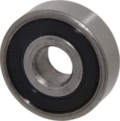 Value Collection - 3/8" Bore Diam, 1-1/8" OD, Double Seal Unground Retainer Type Radial Ball Bearing - 3/8" Wide, 1 Row, Round Bore, 691 Lb Dynamic Capacity - All Tool & Supply