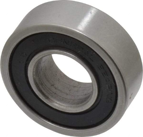 Value Collection - 1/2" Bore Diam, 1-1/8" OD, Double Seal Unground Retainer Type Radial Ball Bearing - 3/8" Wide, 1 Row, Round Bore, 691 Lb Dynamic Capacity - All Tool & Supply