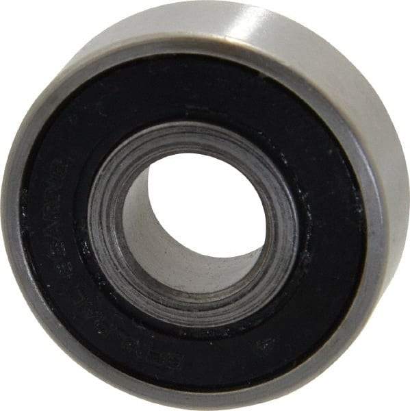 Value Collection - 1/2" Bore Diam, 1-3/8" OD, Double Seal Unground Retainer Type Radial Ball Bearing - 7/16" Wide, 1 Row, Round Bore, 915 Lb Dynamic Capacity - All Tool & Supply