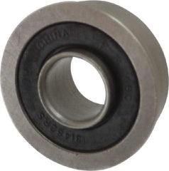 Value Collection - 3/8" Bore Diam, 7/8" OD, Double Seal Unground Retainer Type Radial Ball Bearing - With Flange, 1 Row, Round Bore, 450 Lb Dynamic Capacity - All Tool & Supply