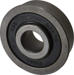 Value Collection - 3/8" Bore Diam, 1-1/8" OD, Double Seal Unground Retainer Type Radial Ball Bearing - With Flange, 1 Row, Round Bore, 691 Lb Dynamic Capacity - All Tool & Supply