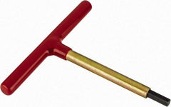 Made in USA - 3/8" Hex, T-Handle, Hex Key - 6" OAL, Chromalloy Steel, Inch System of Measurement - All Tool & Supply