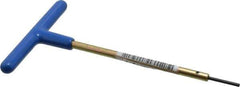 Made in USA - 2.5mm Hex, T-Handle, Hex Key - 6" OAL, Chromalloy Steel, Metric System of Measurement - All Tool & Supply