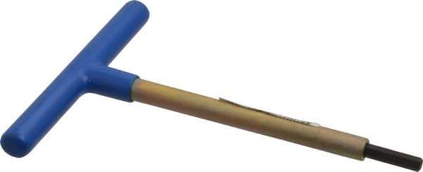 Made in USA - 6mm Hex, T-Handle, Hex Key - 6" OAL, Chromalloy Steel, Metric System of Measurement - All Tool & Supply