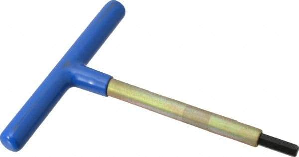 Made in USA - 8mm Hex, T-Handle, Hex Key - 6" OAL, Chromalloy Steel, Metric System of Measurement - All Tool & Supply