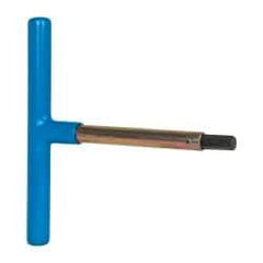 Made in USA - 10mm Hex, T-Handle, Hex Key - 6" OAL, Chromalloy Steel, Metric System of Measurement - All Tool & Supply