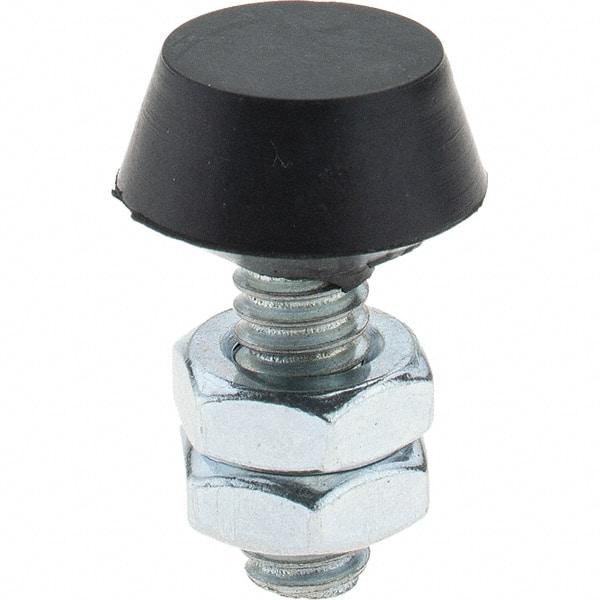 De-Sta-Co - 1/4-20 Carbon Steel Cap Tip Clamp Spindle Assembly - 15.75mm Thread Length, 25.4mm OAL, Flat Tip Cap, 1/2" Tip Surface Diam, Use with Squeeze Action Plier Clamps - All Tool & Supply