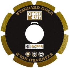 Core Cut - 5-1/2" Diam, 20mm Arbor Hole Diam, Wet & Dry Cut Saw Blade - Diamond-Tipped, Standard Round Arbor - All Tool & Supply