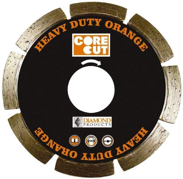 Core Cut - 7" Diam, 20mm Arbor Hole Diam, Wet & Dry Cut Saw Blade - Diamond-Tipped, Diamond Arbor - All Tool & Supply