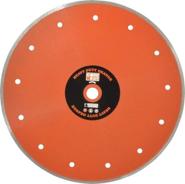 Core Cut - 10" Diam, 5/8" Arbor Hole Diam, Wet & Dry Cut Saw Blade - Diamond-Tipped, Standard Round Arbor - All Tool & Supply