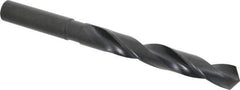 Interstate - 7/8", 118° Point, Spiral Flute, High Speed Steel Taper Length Drill Bit - Oxide Finish, 6-1/8" Flute Length, 10" OAL - All Tool & Supply