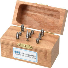 SGS Pro - 9 Piece, 1/8" Shank Burr Set - Tungsten Carbide - All Tool & Supply