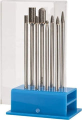 SGS Pro - 8 Piece, 1/4" Shank Burr Set - Tungsten Carbide, Multiple Head Shape - All Tool & Supply