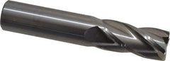 OSG - 3/4", 1-1/2" LOC, 3/4" Shank Diam, 4" OAL, 4 Flute, Solid Carbide Square End Mill - Single End, Uncoated, Spiral Flute, 30° Helix, Centercutting, Right Hand Cut, Right Hand Flute, Series 404 - All Tool & Supply