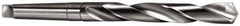 Made in USA - Letter E (1/4"), 1MT 118° Point Carbide-Tipped Taper Shank Drill Bit - Bright Finish, 2-7/8" Flute Length, 6-1/8" OAL, Spiral Flute, Series 2660 - All Tool & Supply