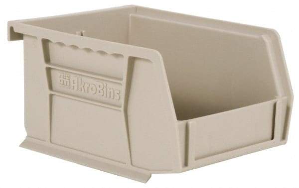 Akro-Mils - 10 Lb. Load Capacity, 7-3/8" Deep, Gray Polymer Hopper Stacking Bin - 3" High x 4-1/8" Wide x 7-3/8" Long - All Tool & Supply