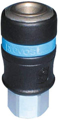 Prevost - 3/4 Female NPT Industrial Pneumatic Hose Safety Coupler - Fiber Glass, 1/2" Body Diam - All Tool & Supply