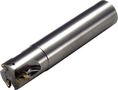 Kyocera - 1-1/4" Cut Diam, 0.394" Max Depth of Cut, 1" Shank Diam, 3-3/4" OAL, Indexable Square Shoulder End Mill - BDMT 11T3 Inserts, Weldon Shank, 90° Lead Angle, Through Coolant - All Tool & Supply