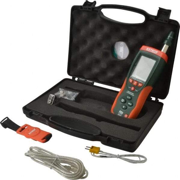 Extech - 14 to 140°F, 0 to 100% Humidity Range, Psychrometer - 2% Relative Humidity Accuracy, 0.1° Resolution - All Tool & Supply