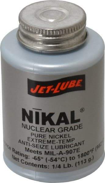 Jet-Lube - 0.25 Lb Can Extreme Temperature Anti-Seize Lubricant - Nickel, -65 to 1,800°F, Gray, Nuclear Grade - All Tool & Supply