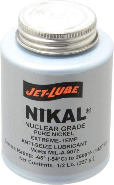 Jet-Lube - 0.5 Lb Can Extreme Temperature Anti-Seize Lubricant - Nickel, -65 to 2,600°F, Gray, Nuclear Grade - All Tool & Supply