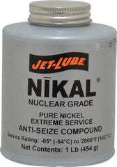 Jet-Lube - 1 Lb Can Extreme Temperature Anti-Seize Lubricant - Nickel, -65 to 2,600°F, Gray, Nuclear Grade - All Tool & Supply