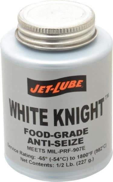 Jet-Lube - 0.5 Lb Can General Purpose Anti-Seize Lubricant - Aluminum, -65 to 1,800°F, White, Food Grade, Water Resistant - All Tool & Supply