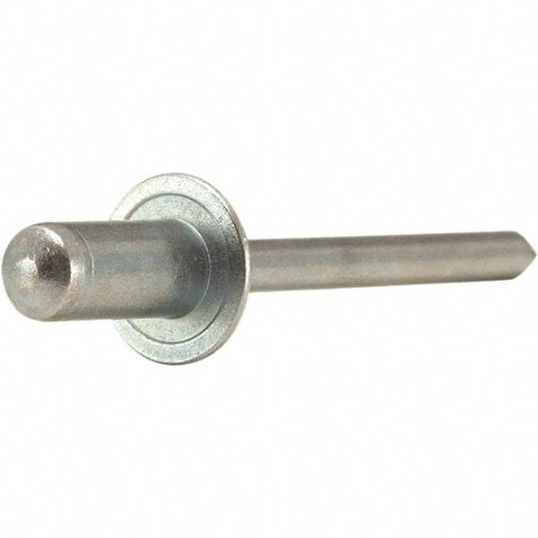 STANLEY Engineered Fastening - Size 4 Dome Head Stainless Steel Closed End Blind Rivet - Stainless Steel Mandrel, 0.126" to 0.187" Grip, 1/8" Head Diam, 0.129" to 0.133" Hole Diam, - All Tool & Supply