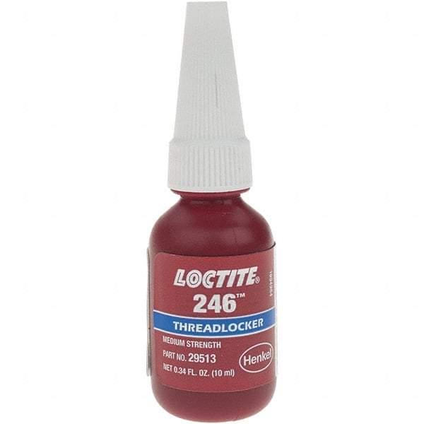 Loctite - 10 mL Bottle, Blue, Medium Strength Liquid Threadlocker - Series 246 - All Tool & Supply