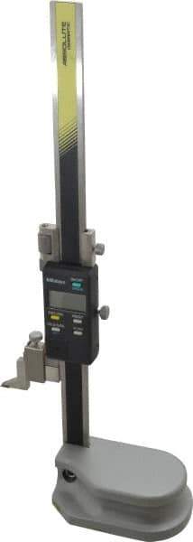 Mitutoyo - 8" Electronic Height Gage - 0.0005" Resolution, Accurate to 0.001", LCD Display, SPC Data Output - All Tool & Supply