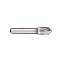 SGS - 1/8" Head Diam, 1/8" Shank Diam, 6 Flute 82° Solid Carbide Countersink - Bright Finish, 1-1/2" OAL, Single End, Straight Shank, Right Hand Cut - All Tool & Supply