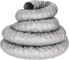 Hi-Tech Duravent - 4" ID, 25' Long, PVC Blower & Duct Hose - Gray, 2" Bend Radius, 0.15 In/Hg, 0.85 Max psi, 0 to 250°F, Flame Retarding - All Tool & Supply