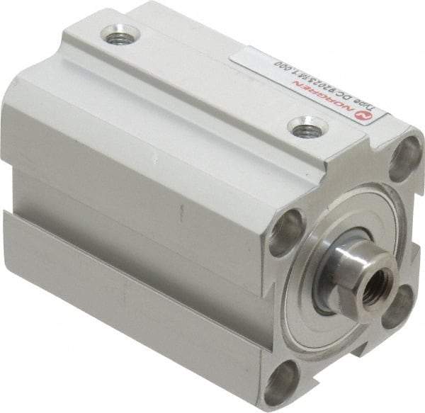 Norgren - 1" Stroke x 1" Bore Double Acting Air Cylinder - 10-32 Port, 1/4-28 Rod Thread, 145 Max psi, 23 to 176°F - All Tool & Supply