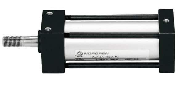 Norgren - 2" Stroke x 1-1/8" Bore Single Acting Air Cylinder - 1/8 Port, 5/16-18 Rod Thread, 150 Max psi, -20 to 200°F - All Tool & Supply