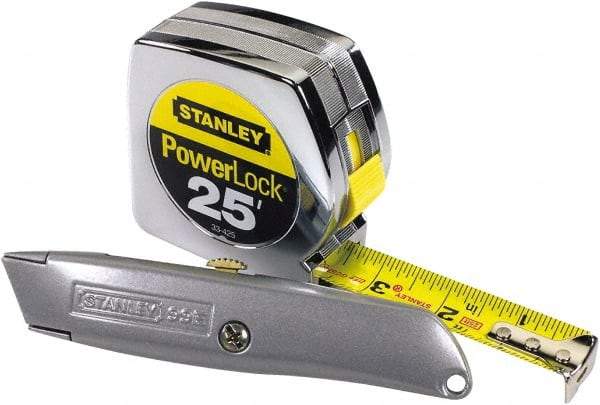 Stanley - 25' x 1" Tape Measure - 1/16" Graduation - All Tool & Supply