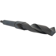 Taper Shank Drill Bit: 2.2813″ Dia, 5MT, 118 °, High Speed Steel Oxide Finish, 17.5″ OAL, Standard Point, Spiral Flute