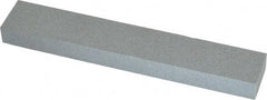 Made in USA - 220 Grit Aluminum Oxide Rectangular Polishing Stone - Very Fine Grade, 1" Wide x 6" Long x 1/2" Thick - All Tool & Supply