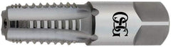 OSG - 1/2-14 NPT, 5 Flutes, TiCN Coated, High Speed Steel, Interrupted Thread Pipe Tap - 11/16 Inch Shank Diameter, 11/16 Inch Shank Diameter, 1-3/8 Inch Thread Length, 0.51 Inch Square Size, 2-1/2 Chamfer, Series 108G - All Tool & Supply