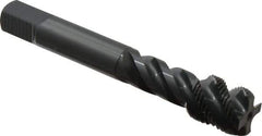 OSG - M18x1.50 Metric Fine 4 Flute 6H Modified Bottoming Spiral Flute Tap - Vanadium High Speed Steel, Oxide Finish, 110mm OAL, Right Hand Flute, Right Hand Thread, Series 229 - All Tool & Supply