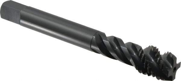 OSG - M18x2.50 Metric Coarse 4 Flute 6H Modified Bottoming Spiral Flute Tap - Vanadium High Speed Steel, Oxide Finish, 125mm OAL, Right Hand Flute, Right Hand Thread, Series 229 - All Tool & Supply