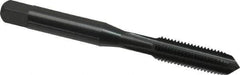 OSG - #6-32 UNC 2B 3 Flute Oxide Finish High Speed Steel Straight Flute Standard Hand Tap - Taper, Right Hand Thread, 2" OAL, 11/16" Thread Length, H3 Limit, Oversize - All Tool & Supply