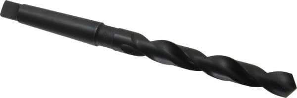 Interstate - 17mm, 2MT 118° Point High Speed Steel Taper Shank Drill Bit - Oxide Finish, 125mm Flute Length, 223mm OAL, Spiral Flute - All Tool & Supply