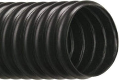 Hi-Tech Duravent - 1-1/2" ID, 28 Hg Vac Rating, 10 psi, Thermoplastic Vacuum & Duct Hose - 25' Long, Black, 1-1/2" Bend Radius, -40 to 250°F - All Tool & Supply