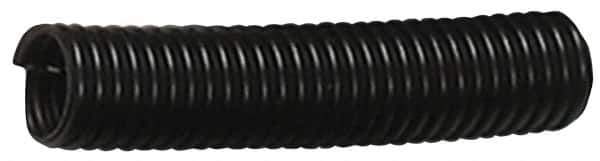 Made in USA - 1/4" Trade Size, 100' Long, Flexible Split Loom Conduit - Polyethylene, 7.15mm ID, Black - All Tool & Supply