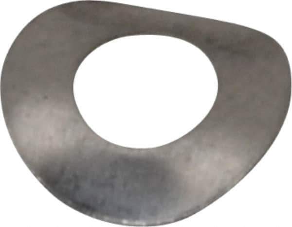 Made in USA - #4 Screw, 0.118" ID x 0.245" OD, Grade 300 Stainless Steel Single Wave Washer - 0.008" Thick, 0.056" Overall Height, 0.007" Deflection, 3.32 Lb at Deflection - All Tool & Supply