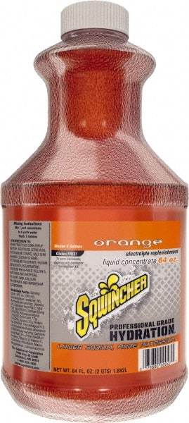 Sqwincher - 64 oz Bottle Orange Activity Drink - Liquid Concentrate, Yields 5 Gal - All Tool & Supply