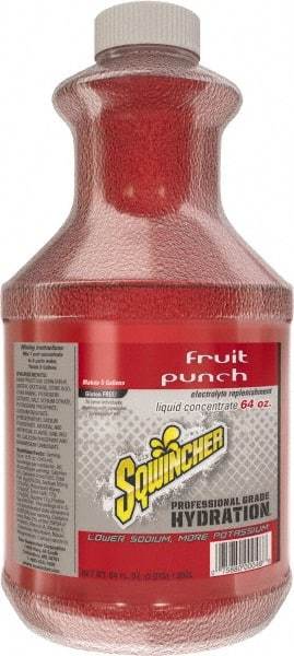 Sqwincher - 64 oz Bottle Fruit Punch Activity Drink - Liquid Concentrate, Yields 5 Gal - All Tool & Supply