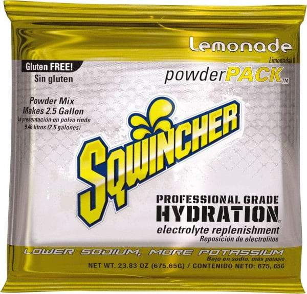 Sqwincher - 23.83 oz Pack Lemonade Activity Drink - Powdered, Yields 2.5 Gal - All Tool & Supply