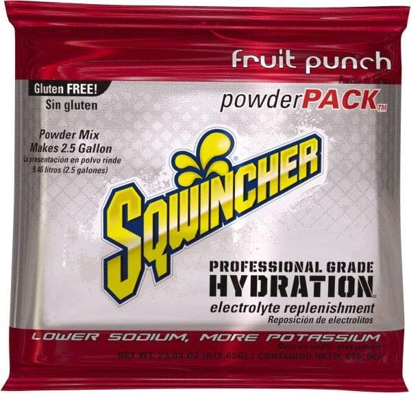 Sqwincher - 23.83 oz Pack Fruit Punch Activity Drink - Powdered, Yields 2.5 Gal - All Tool & Supply